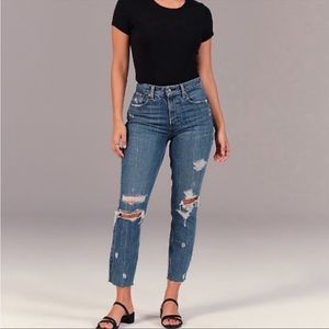 Abercrombie and Fitch Curve Love High Rise Mom Jean